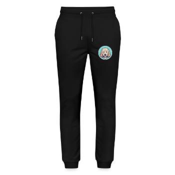 Cockapoo Chien Race Coloré Dessin animé Kawaii Clipart - Pantalon de jogging bio MOVER Stanley/Stella unisexe - noir - Devant - Marisol (170cm) & Nik (191cm)