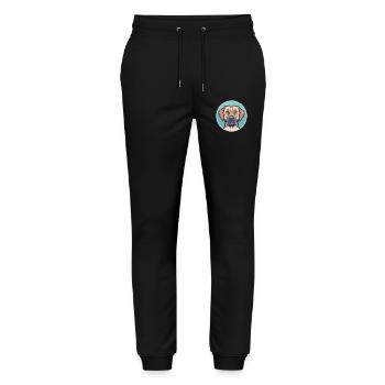 Brasileiro Hunderasse Cartoon Kawaii Clipart - Stanley/Stella Unisex Bio Jogginghose Mover  - Schwarz - Vorne - Marisol (170cm) & Nik (191cm)