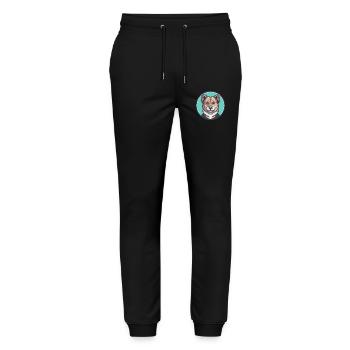 Florida Braune Hunderasse Karikatur Kawaii Clipart Haustier - Stanley/Stella Unisex Bio Jogginghose Mover  - Schwarz - Vorne - Marisol (170cm) & Nik (191cm)