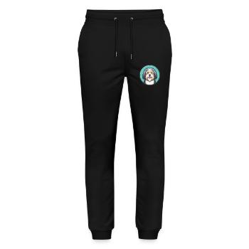 Havanese Dog Breed Colorful Cartoon Kawaii Clipart - Stanley/Stella Mover Unisex Organic Jogging Trousers - black - Front - Marisol (170cm) & Nik (191cm)