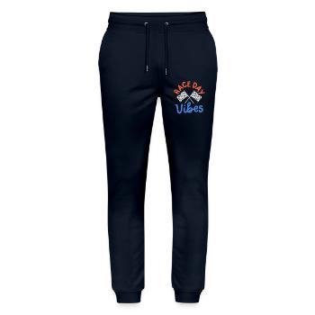 Drag Racing Rennwagen Rennfahrer - Stanley/Stella Unisex Bio Jogginghose Mover  - Navy - Vorne - Marisol (170cm) & Nik (191cm)