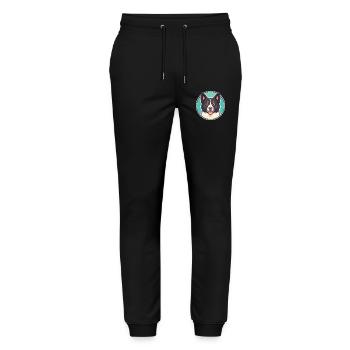 Karelian Bear Dog Breed Cartoon Kawaii Clipart Pet - Stanley/Stella Mover Unisex Organic Jogging Trousers - black - Front - Marisol (170cm) & Nik (191cm)
