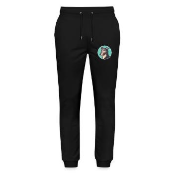 Pampas Deerhound Dog Breed Cartoon Kawaii Clipart - Stanley/Stella Mover Unisex Organic Jogging Trousers - black - Front - Marisol (170cm) & Nik (191cm)