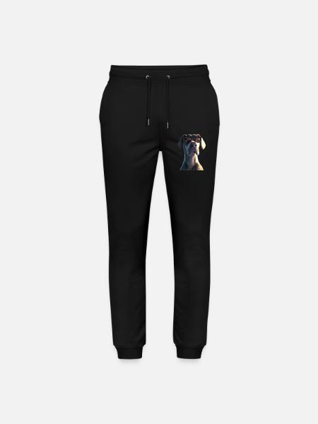Deutsche Dogge Hatzrüde Saupacker Große Doggen - Stanley/Stella Unisex Bio Jogginghose Mover  - Schwarz