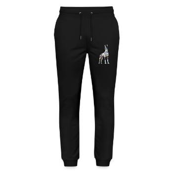 Great Dane Hatz Male Saupacker Great Dane - Stanley/Stella Mover Unisex Organic Jogging Trousers - black - Front - Marisol (170cm) & Nik (191cm)