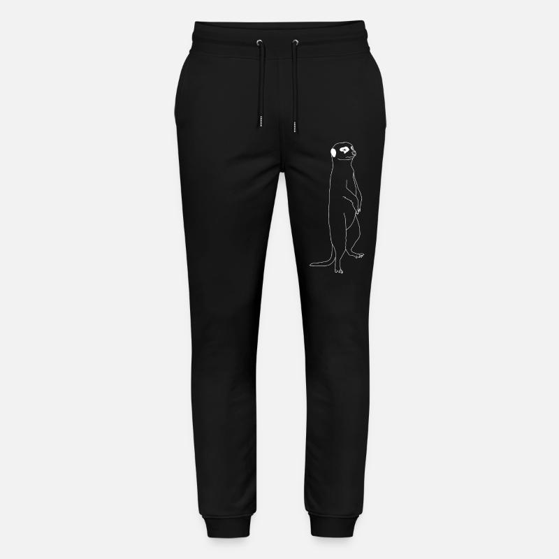 Erdmännchen lineart - Stanley/Stella Unisex Bio Jogginghose Mover  - Schwarz