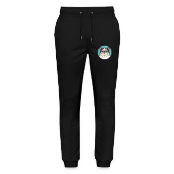 Exotic Shorthair Cat Breed Cartoon Kawaii Animal - Stanley/Stella Mover Unisex Organic Jogging Trousers - black - Front - Marisol (170cm) & Nik (191cm)