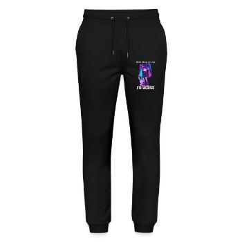 Not Like Other Girls Goth Girl Bunny Grunge Kawaii - Stanley/Stella Unisex Bio Jogginghose Mover  - Schwarz - Vorne - Marisol (170cm) & Nik (191cm)