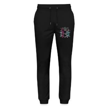 Drummer Boy Dessin - Pantalon de jogging bio MOVER Stanley/Stella unisexe - noir - Devant - Marisol (170cm) & Nik (191cm)