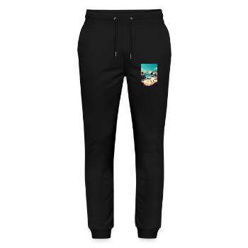 Boulder Beach Afrique du Sud Affiche de voyage souvenir - Pantalon de jogging bio MOVER Stanley/Stella unisexe - noir - Devant - Marisol (170cm) & Nik (191cm)