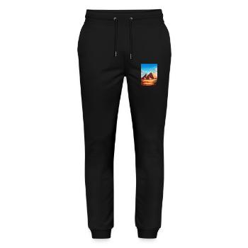 Le Caire, Égypte, Grandes Pyramides De Gizeh, Affiche De Voyage - Pantalon de jogging bio MOVER Stanley/Stella unisexe - noir - Devant - Marisol (170cm) & Nik (191cm)