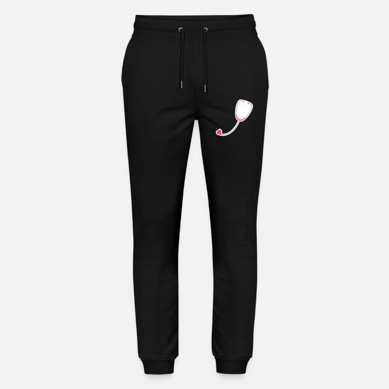 Farbiges Stethoskop - Stanley/Stella Unisex Bio Jogginghose Mover  - Schwarz