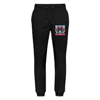 Look de dessin animé de kickboxing - Pantalon de jogging bio MOVER Stanley/Stella unisexe - noir - Devant - Marisol (170cm) & Nik (191cm)