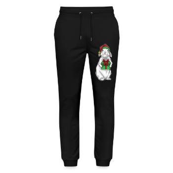 Bunny Christmas Package - Stanley/Stella Mover Unisex Organic Jogging Trousers - black - Front - Marisol (170cm) & Nik (191cm)