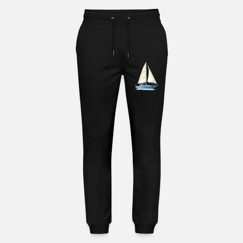 Graphismes de voilier - Pantalon de jogging bio MOVER Stanley/Stella unisexe - noir