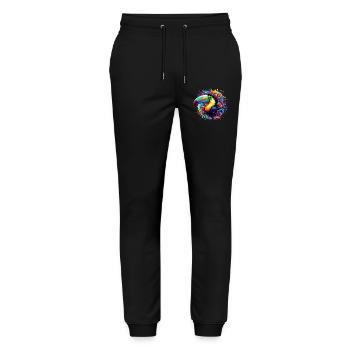 Tukan - Stanley/Stella Unisex Bio Jogginghose Mover  - Schwarz - Vorne - Marisol (170cm) & Nik (191cm)