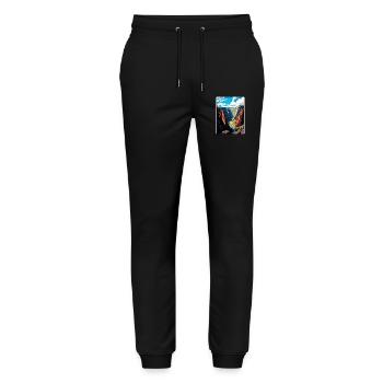 Black Canyon National Park Colorado Travel Poster - Stanley/Stella Mover Unisex Organic Jogging Trousers - black - Front - Marisol (170cm) & Nik (191cm)