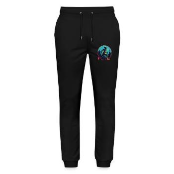Runner - Stanley/Stella Mover Unisex Organic Jogging Trousers - black - Front - Marisol (170cm) & Nik (191cm)