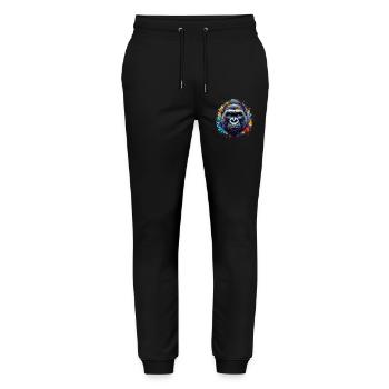 Gorilla - Stanley/Stella Mover Unisex Organic Jogging Trousers - black - Front - Marisol (170cm) & Nik (191cm)