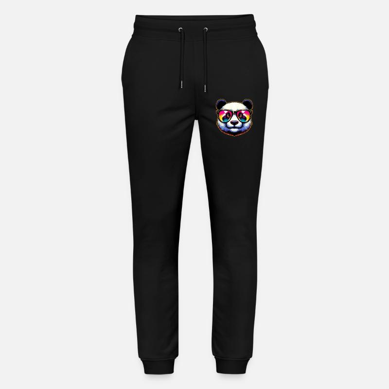 Panda avec lunettes de soleil - Pantalon de jogging bio MOVER Stanley/Stella unisexe - noir