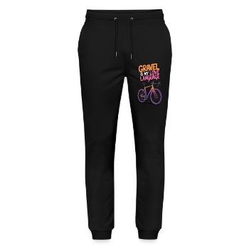Gravel Cycling Love  - Stanley/Stella Mover Unisex Organic Jogging Trousers - black - Front - Marisol (170cm) & Nik (191cm)
