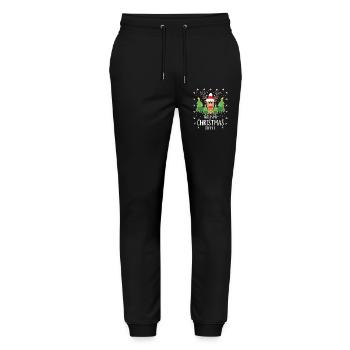 Renne Noël Sapins Flocons de neige - Pantalon de jogging bio MOVER Stanley/Stella unisexe - noir - Devant - Marisol (170cm) & Nik (191cm)