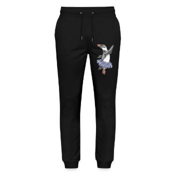 Penguin Ballerina Ballet Dance - Stanley/Stella Mover Unisex Organic Jogging Trousers - black - Front - Marisol (170cm) & Nik (191cm)