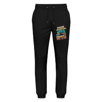 Chase Adventure Ride Kies Fühlt sich lebendig an - Stanley/Stella Unisex Bio Jogginghose Mover  - Schwarz - Vorne - Marisol (170cm) & Nik (191cm)