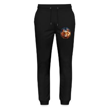Lion - Stanley/Stella Mover Unisex Organic Jogging Trousers - black - Front - Marisol (170cm) & Nik (191cm)