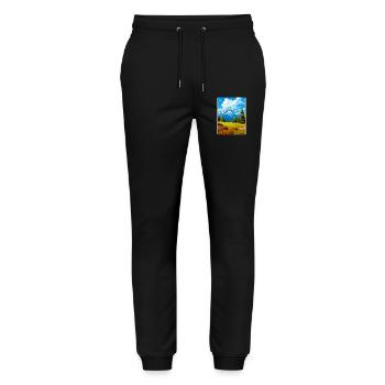 Great Smoky Mountains National Park Travel Poster - Stanley/Stella Mover Unisex Organic Jogging Trousers - black - Front - Marisol (170cm) & Nik (191cm)