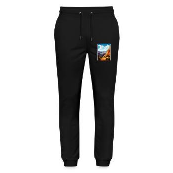 Grand Canyon Nationalpark Arizona Reiseposter - Stanley/Stella Unisex Bio Jogginghose Mover  - Schwarz - Vorne - Marisol (170cm) & Nik (191cm)