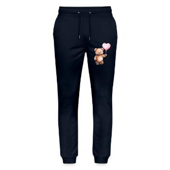 Herzballon Teddy - Stanley/Stella Unisex Bio Jogginghose Mover  - Navy - Vorne - Marisol (170cm) & Nik (191cm)