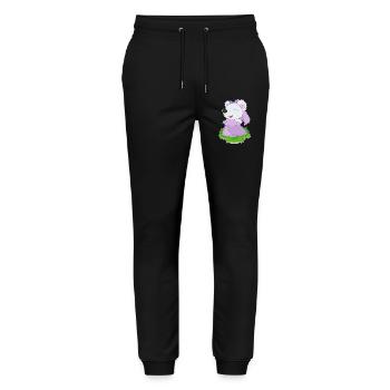 Maus Braut Schleier Hochzeit - Stanley/Stella Unisex Bio Jogginghose Mover  - Schwarz - Vorne - Marisol (170cm) & Nik (191cm)
