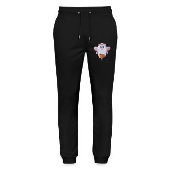 Sweet Ghost prêt pour Halloween - Pantalon de jogging bio MOVER Stanley/Stella unisexe - noir - Devant - Marisol (170cm) & Nik (191cm)