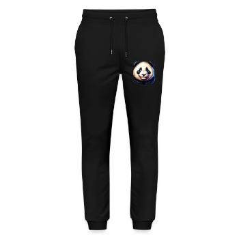 Panda - Stanley/Stella Unisex Bio Jogginghose Mover  - Schwarz - Vorne - Marisol (170cm) & Nik (191cm)