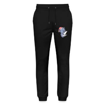 Bat Cute Tired Sleeping In Christmas - Stanley/Stella Mover Unisex Organic Jogging Trousers - black - Front - Marisol (170cm) & Nik (191cm)