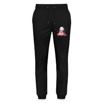 Halloween Ghost Ghost Pumpkin Lantern Gift - Stanley/Stella Mover Unisex Organic Jogging Trousers - black - Front - Marisol (170cm) & Nik (191cm)