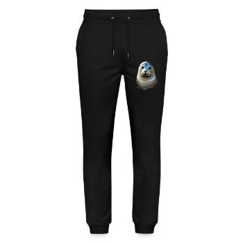 Beautiful seal - Stanley/Stella Mover Unisex Organic Jogging Trousers - black - Front - Marisol (170cm) & Nik (191cm)