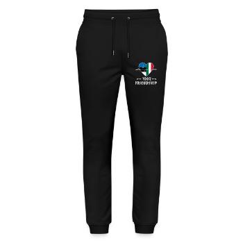 Estonia and Italy 100% friendship - Stanley/Stella Mover Unisex Organic Jogging Trousers - black - Front - Marisol (170cm) & Nik (191cm)