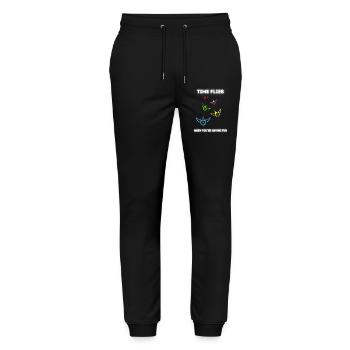 Time flies when you're having fun. - Stanley/Stella Mover Unisex Organic Jogging Trousers - black - Front - Marisol (170cm) & Nik (191cm)
