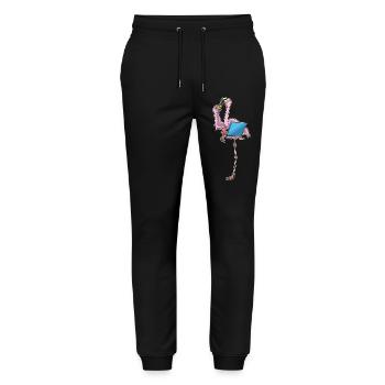 Flamingo Pizza - Stanley/Stella Mover Unisex Organic Jogging Trousers - black - Front - Marisol (170cm) & Nik (191cm)