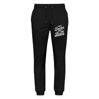 Doctor and Cyclist - Stanley/Stella Mover Unisex Organic Jogging Trousers - black - Front - Marisol (170cm) & Nik (191cm)