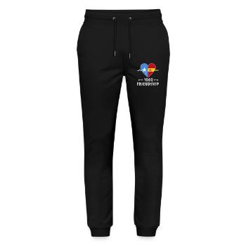 Somalia and Spain 100% friendship - Stanley/Stella Mover Unisex Organic Jogging Trousers - black - Front - Marisol (170cm) & Nik (191cm)