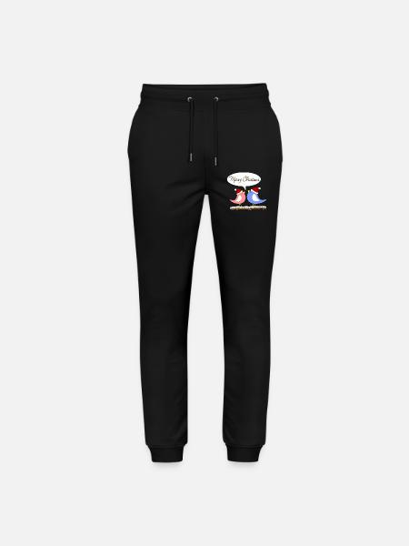 Christmas with funny birds - Stanley/Stella Mover Unisex Organic Jogging Trousers - black