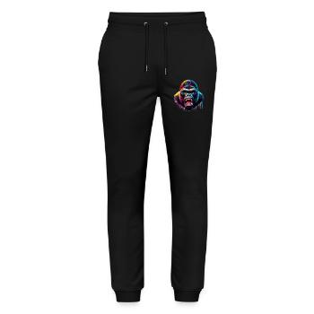 Gorille - Pantalon de jogging bio MOVER Stanley/Stella unisexe - noir - Devant - Marisol (170cm) & Nik (191cm)