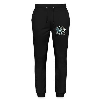 Vareniki Astronaut Yummy Gift - Stanley/Stella Mover Unisex Organic Jogging Trousers - black - Front - Marisol (170cm) & Nik (191cm)