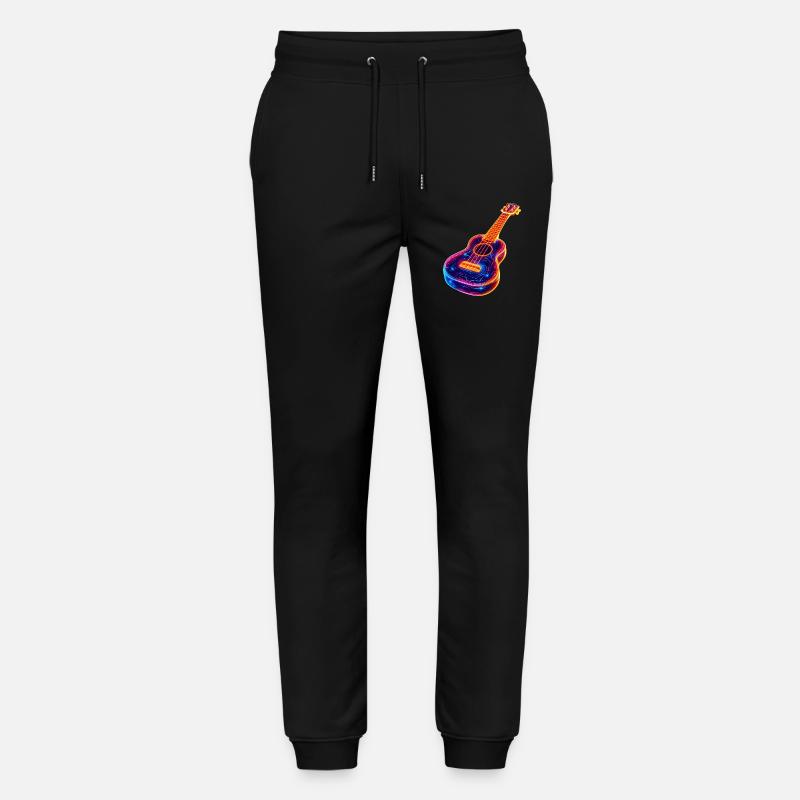 Ukulele Synthwave - Stanley/Stella Mover Unisex Organic Jogging Trousers - black