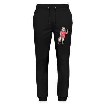 Siamese Cat Dart Dart - Stanley/Stella Mover Unisex Organic Jogging Trousers - black - Front - Marisol (170cm) & Nik (191cm)