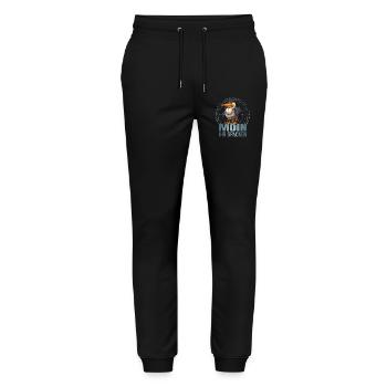 Moin ihr Spacken - Stanley/Stella Unisex Bio Jogginghose Mover  - Schwarz - Vorne - Marisol (170cm) & Nik (191cm)