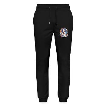 Flute Girl Graphic - Stanley/Stella Mover Unisex Organic Jogging Trousers - black - Front - Marisol (170cm) & Nik (191cm)
